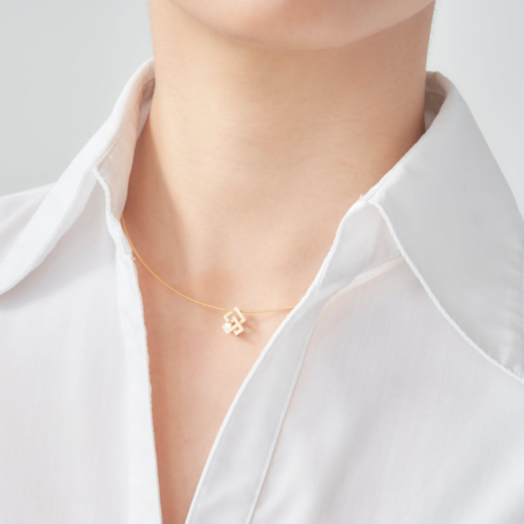 By-Pass[バイーパス] K18YG ダイヤモンド ペンダント　MENTOSEN