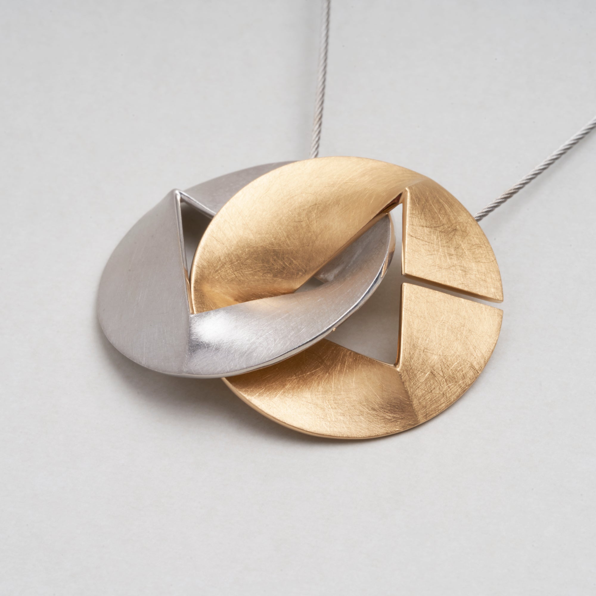 Log θ Theta silver pendant with two connected pendant – MENTOSEN