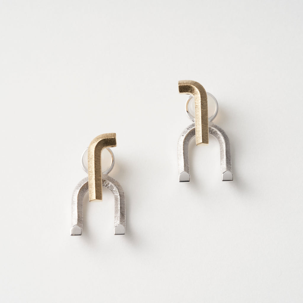 Lg03_ピアス & バックキャッチ シルバー　2色カラー　Mentosen メントセン