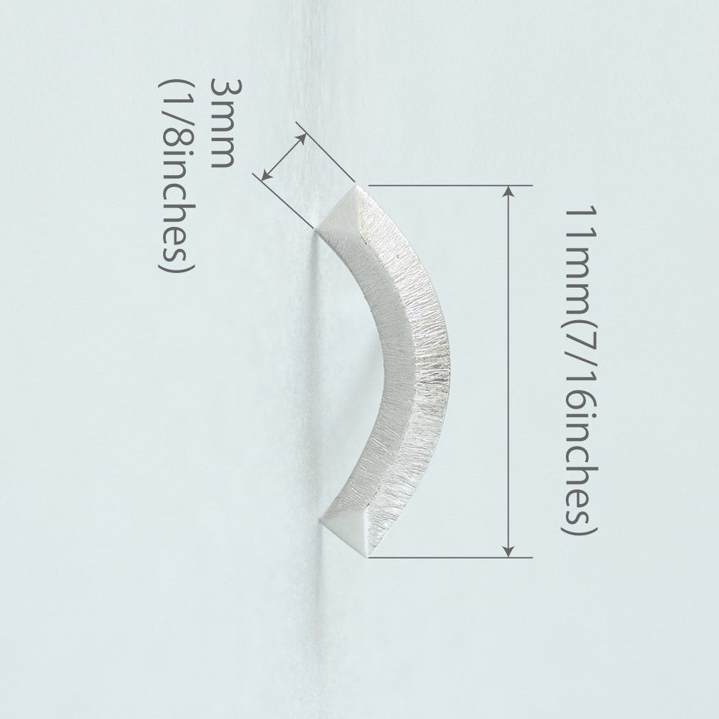 Log[ログ]01　シルバー 925 ピアス＆バックキャッチ 立体的　面白いカタチ　つや消し　MENTOSEN めんとせん　メントセン