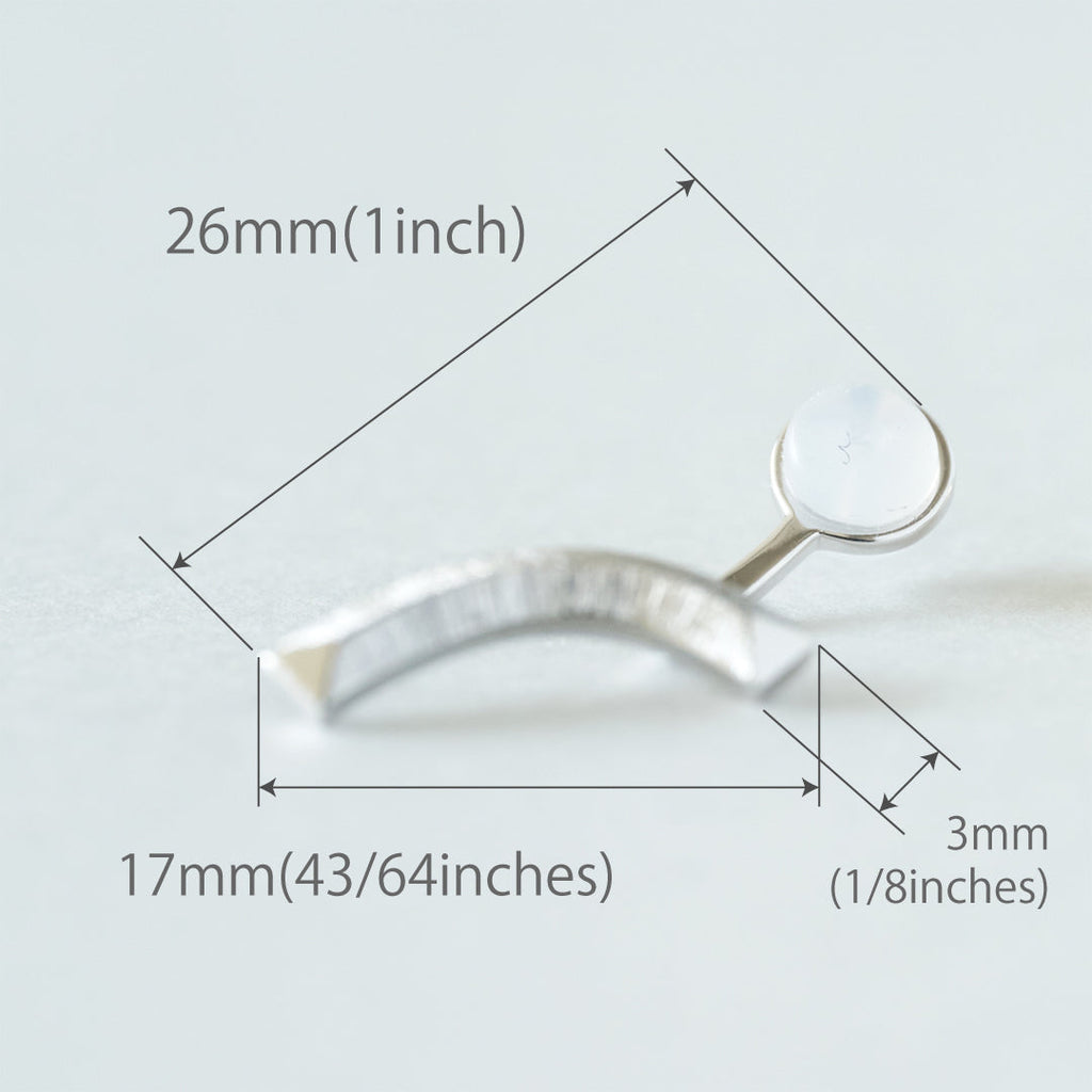 Log[ログ]01　シルバー 925 ピアス＆バックキャッチ 立体的　面白いカタチ　つや消し　MENTOSEN めんとせん　メントセン