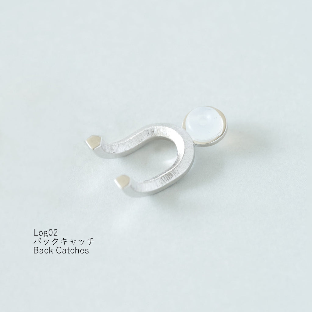 Log ログ 03 シルバー925  バックキャッチ ロジウムコーティング