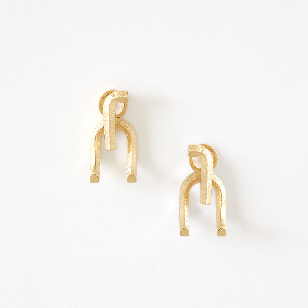 Lg03_ピアス & バックキャッチ シルバーゴールド　Mentosen メントセン