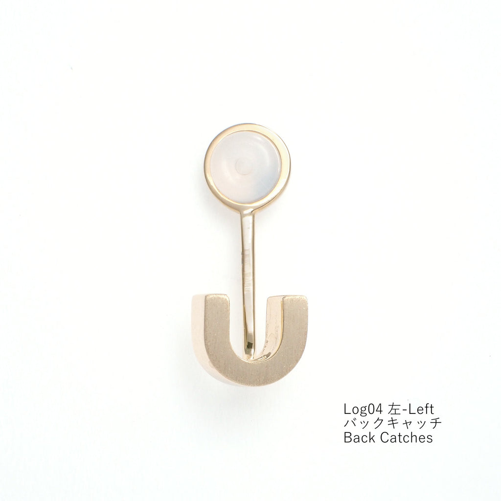 Log ログ 04 シルバー925 バックキャッチ 左 Left ゴールドコーティング