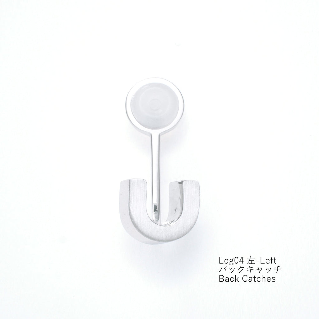 Log ログ 04 シルバー925 バックキャッチ 左 Left ロジウムコーティング