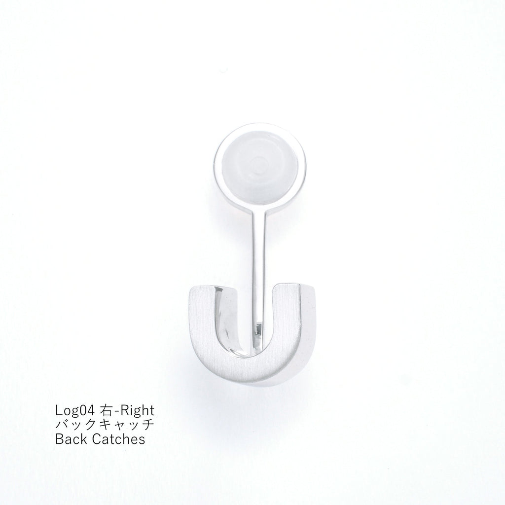 Log ログ 04 シルバー925 バックキャッチ 右 Right ロジウムコーティング