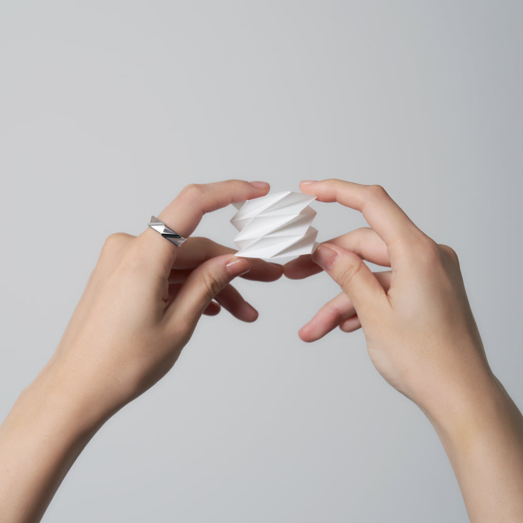 Sankaku[さんかく]-plain リング Silver925　と　ねじり折折り紙　 MENTOSEN メントセン