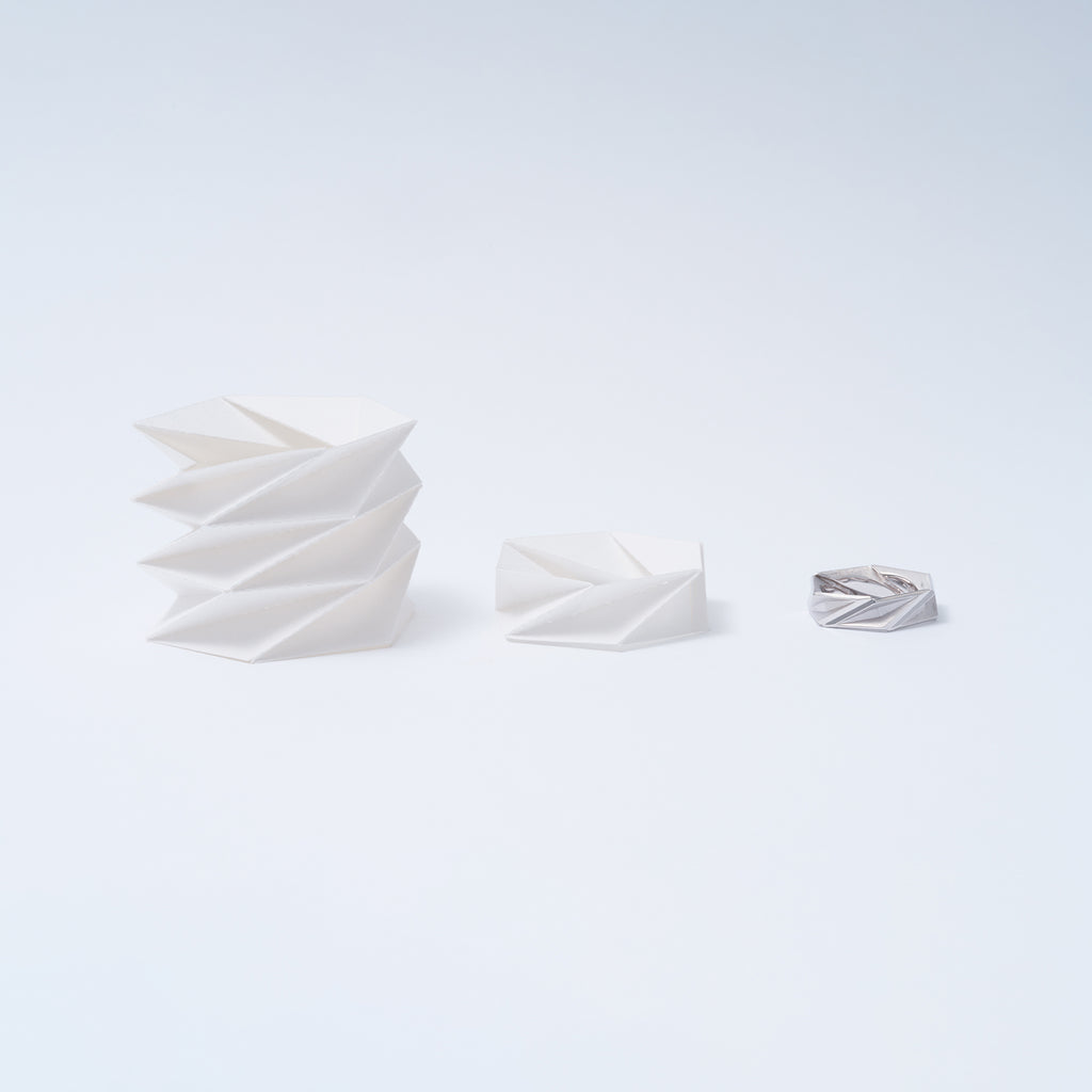 Sankaku[さんかく]-plain リングSilver925 とねじり折り紙　MENTOSEN メントセン