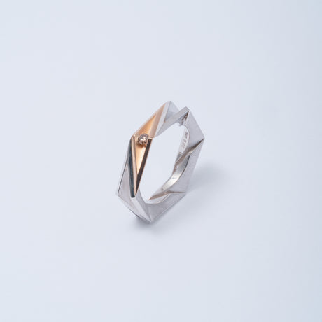 Sankaku[さんかく]　リング Silver925 K10 ブラウンダイヤ　MENTOSEN メントセン
