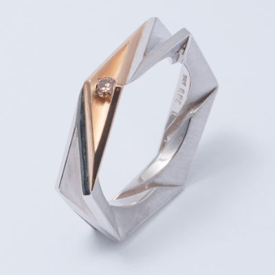 Sankaku[さんかく]　リング Silver925 K10 ブラウンダイヤ　MENTOSEN メントセン