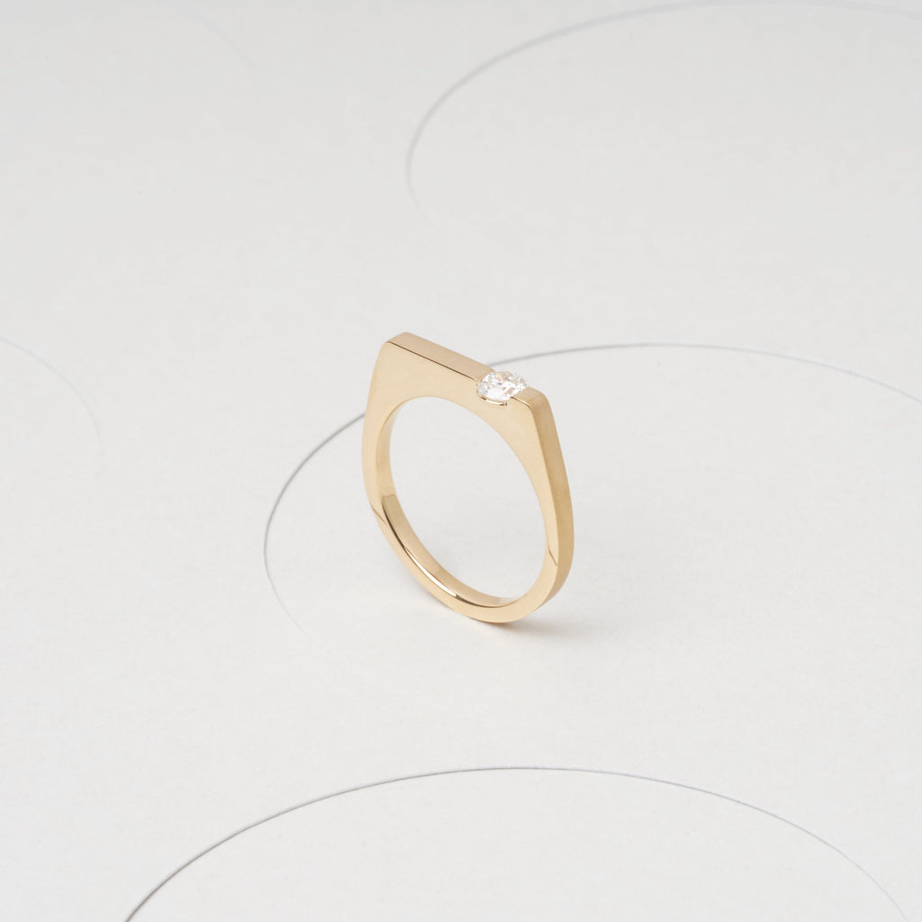 Shirusu しるす K18YG ダイヤモンドリング