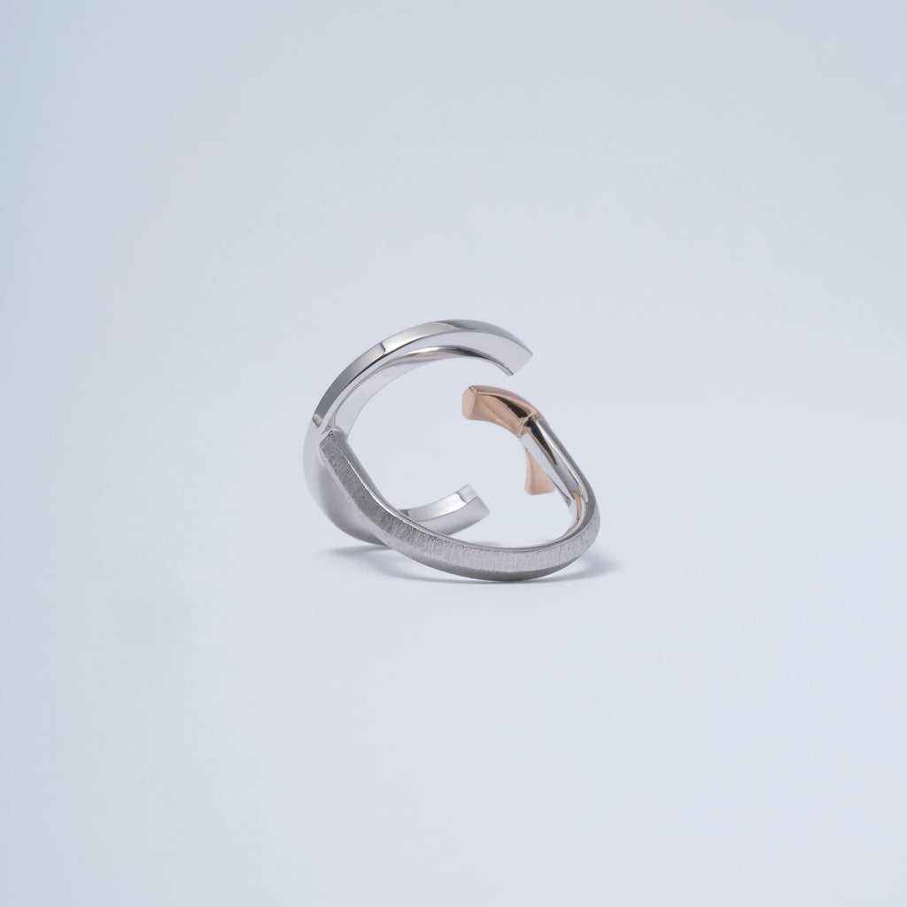 Log[ログ]-Nii リング Silver925 K10 　下から　MENTOSEN メントセン
