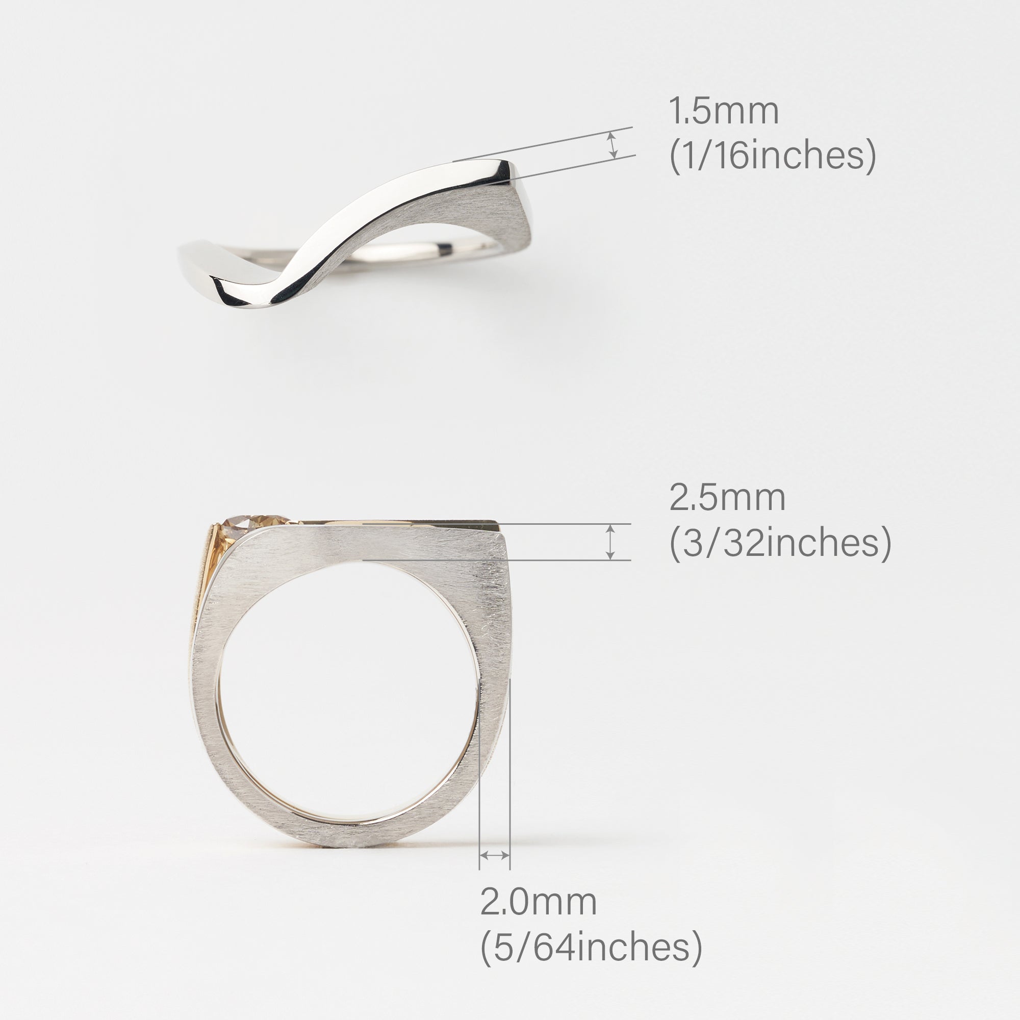 ◯NOUE◯ pt950 line pierce Noru [ノル] Pt950/K18 Ring/Sterling Silver 925 – MENTOSEN