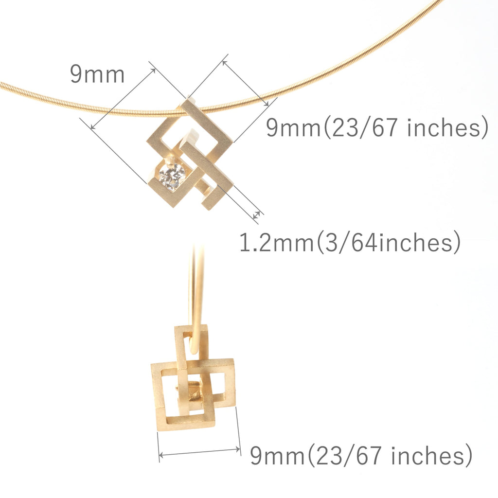 By-Pass[バイーパス] K18YG ダイヤモンド ペンダント　サイズ