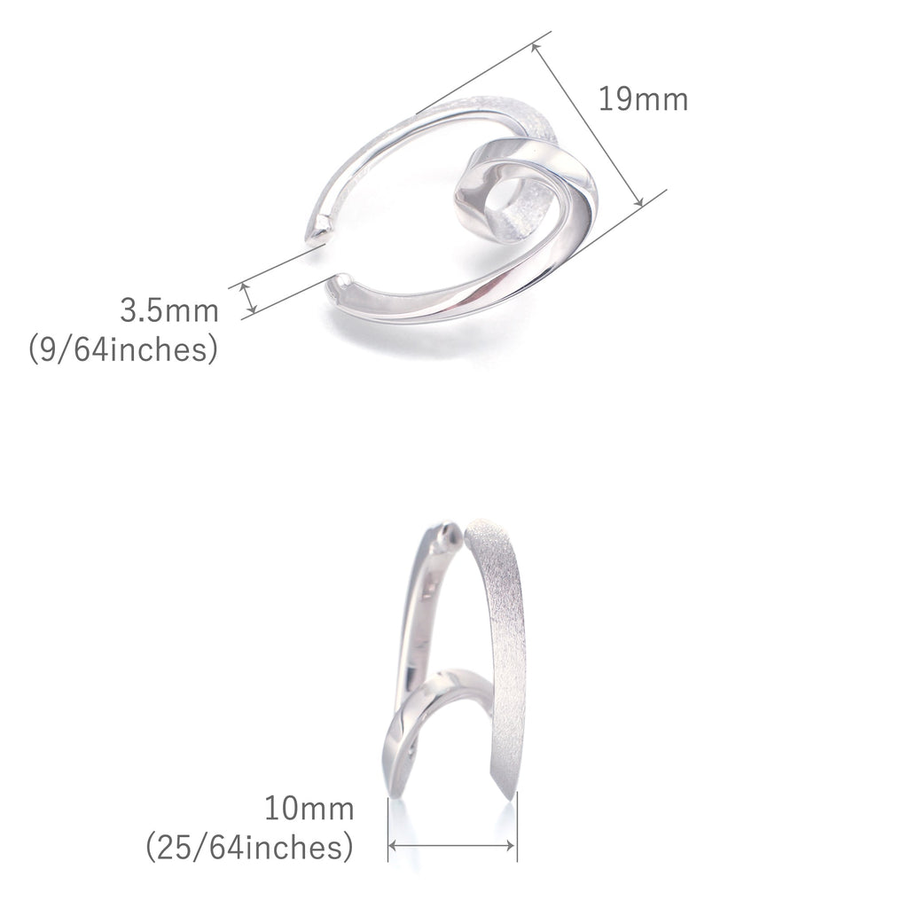 Crun[クルン]　シルバー925 イヤーカフ　サイズ