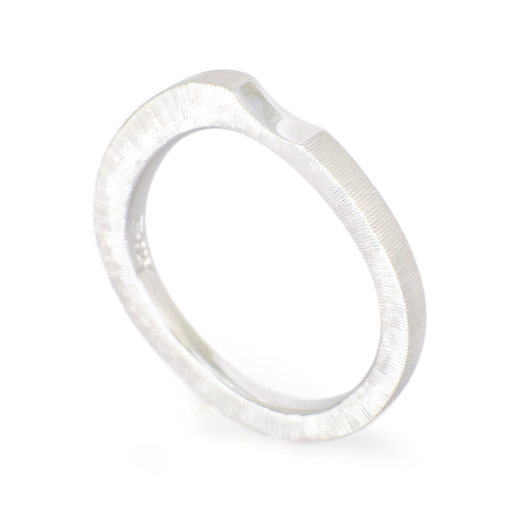 Sorow[そろう] シルバー リング モダンデザイン マリッジリング 日常づかい 結婚指輪 ウェディング 曲線 カーブ つや消し MENTOSEN