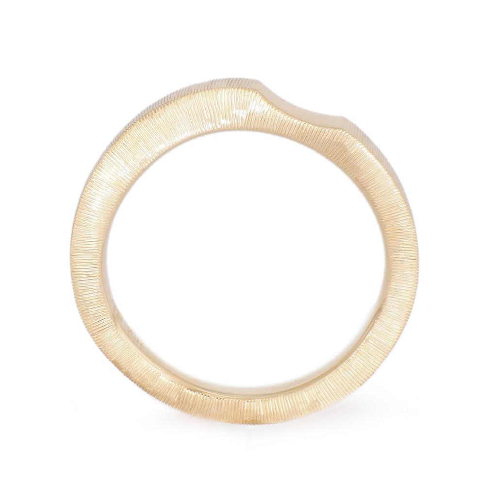 Sorow[そろう] K18 リング ゴールド モダンデザイン マリッジリング 日常づかい 結婚指輪 ウェディング つや消し 曲線 カーブ MENTOSEN