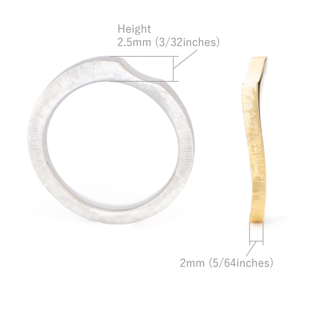Sorow[そろう] シルバー リング サイズ モダンデザイン マリッジリング 日常づかい 結婚指輪 ウェディング 曲線 カーブ つや消し MENTOSEN